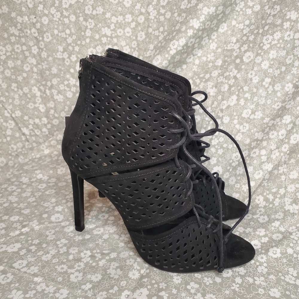 Zara Basic Abierto Tac Open Toe Shooties New